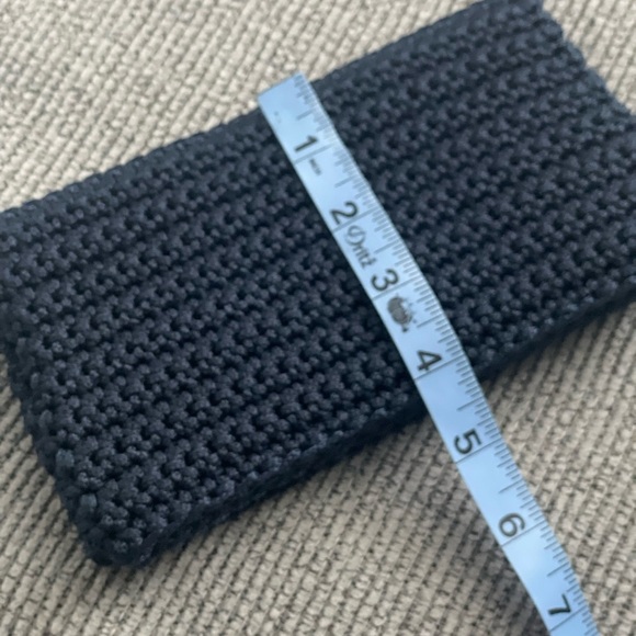 Brand new handmade crochet woven wallet navy blue - Picture 4 of 6